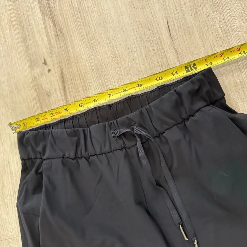 Lululemon On The Fly Jogger Pants Black Athletic Drawstring Athleisure Size 4